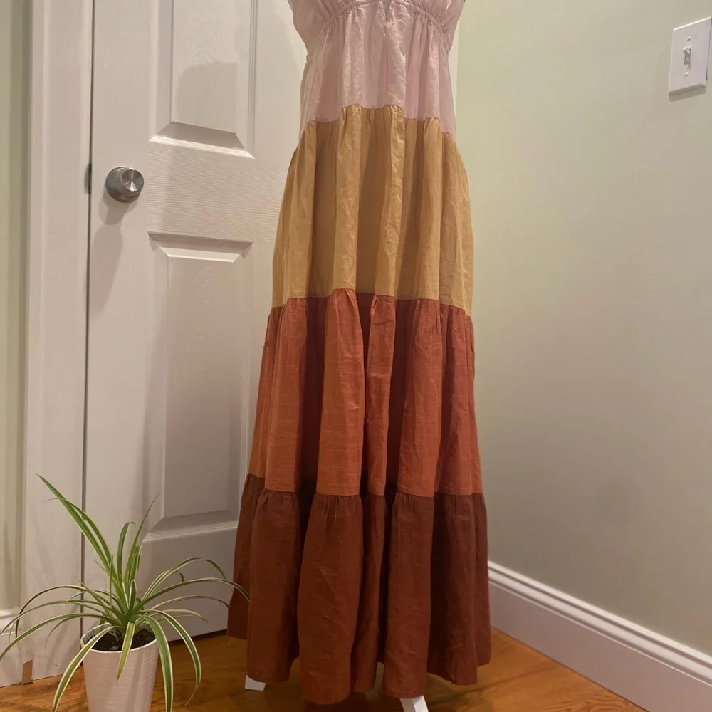 New By Anthropologie Colorblock Maxi Dress Size L - Picture 13 of 15